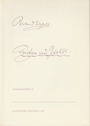 Programme booklet iii tristan - booklet,